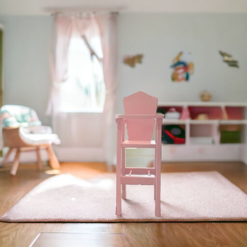 Pink wooden high online chair