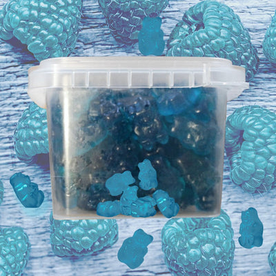 Order an 8 oz container or two of Albanese Blue Raspberry Gummy Bears before they are gone. Harvest Array.