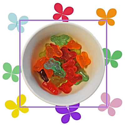 The World's Best -Albanese Mini Gummi Butterflies are a sweet and adorable snack to put a smile on anyone's face. Make a great gift from Harvest Array.