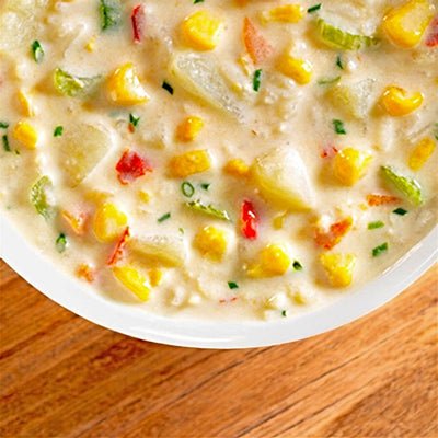 Anderson House Corn Chowder Mix makes 11 servings of creamy soup with a few added ingredients. available from Harvest Arrays online. 