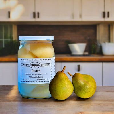 Shop only Harvest Array for Annie's Kitchen Pear Halves made in PA. It's like eating a fresh pear right off the tree.