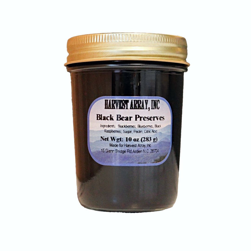 Triple Berry, Black Bear Preserves in a 10 oz. glass reusable jar from Harvest Array.