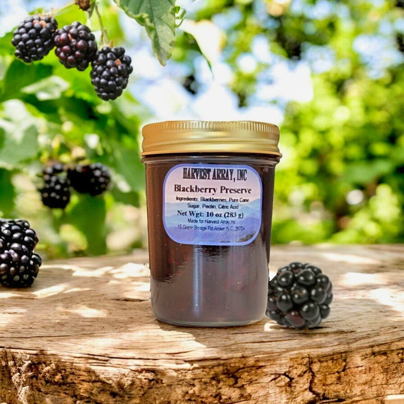 If you love blackberries, indulge in our Blackberry Preserves all year long. Made in NC for Harvest Array.