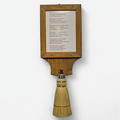 Amish Handcrafted Cake Tester with clever poem on a handmade Plaque. Order no because this unique gift item is one-of-a-kind from Harvest Array.