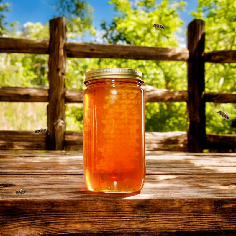 Experience the pure taste and health benefits of Comb Honey from the Dutch Kettle. Available for online purchase only at Harvest Array.