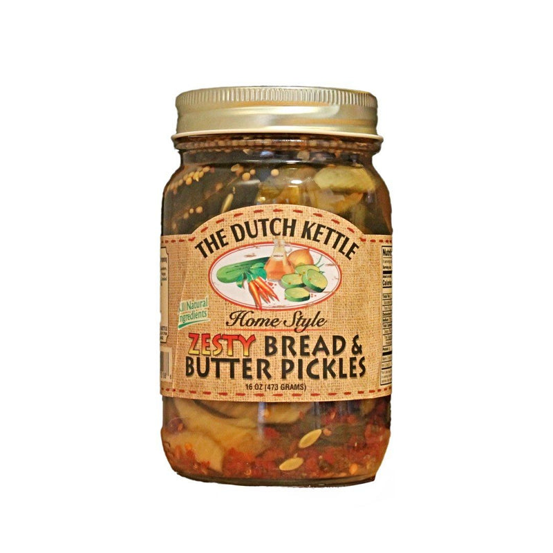 shop Harvest Array for 16 oz. jars of Dutch Kettle Home Style Zesty Bread and Butter Pickles. 