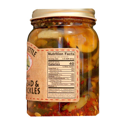 Nutritious and delicious with spicy heat! Dutch Kettle Home Style Zesty Bread and Butter Pickles for Harvest Array.