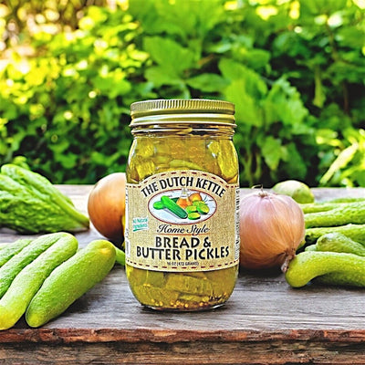 Shop Harvest Array for Amish made Bread and Butter Pickles. Made in the USA.