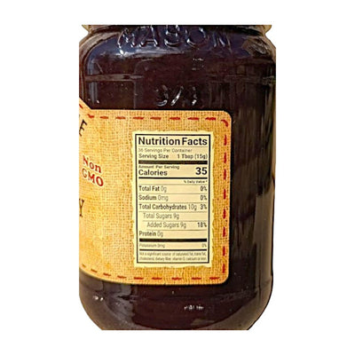 The Dutch Kettle Homemade Style Seedless Blackberry Jam Nutrition Label