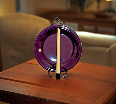 Metal Plate Holder with Candle Holder. (Candle and Plate are Not Included.)