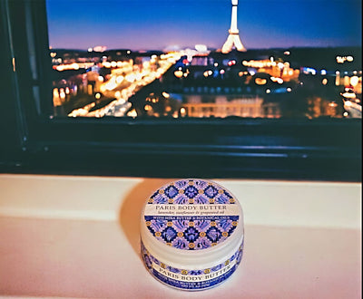 Greenwich Bay and Harvest Array's Paris Body Butter with shea Butter and Botanical Oils not only is moisturizing for your skin but it's amazing scent is like that of a Parisian Garden.
