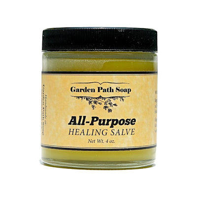 Keep a jar of this 4 ounce All-Purpose Healing Salve in your kitchen and medicine cabinets for minor emergencies.