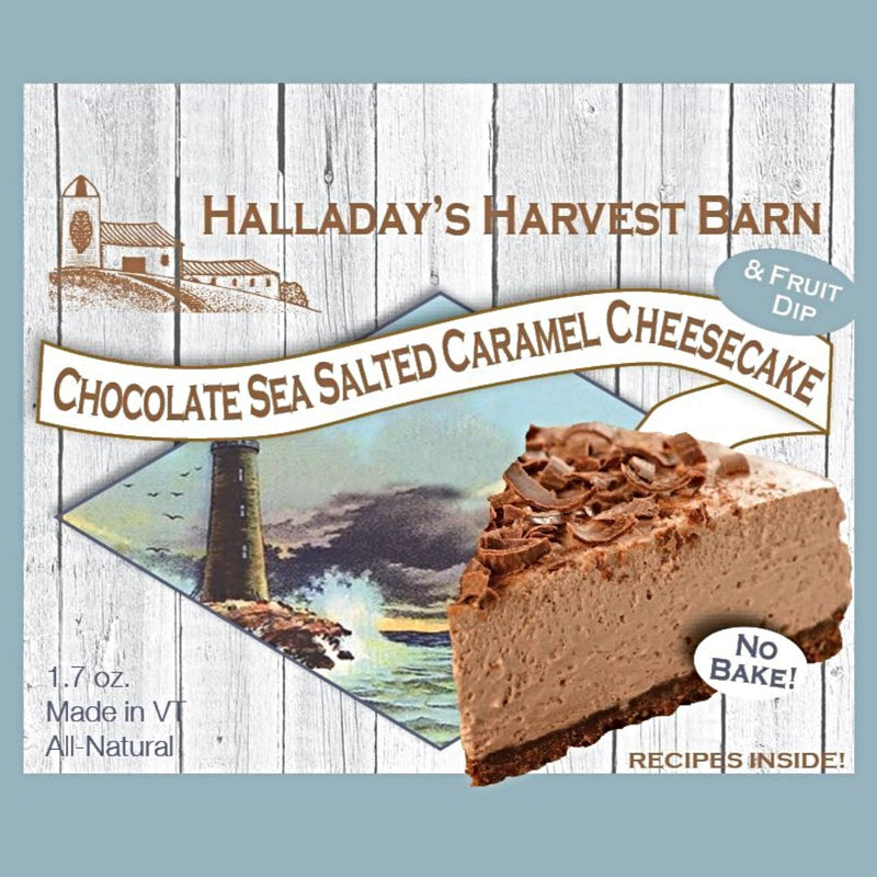 Chocolate Sea Salt Caramel Cheesecake  & Fruit Dip Mix from Halladay&