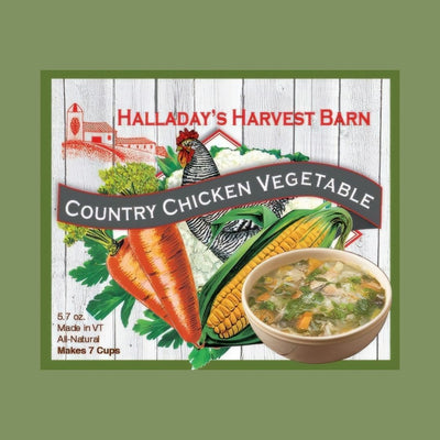 Shop Harvest Array online for our New, All-Natural Halladay's Country Chicken Vegetable Soup Mix Packets.