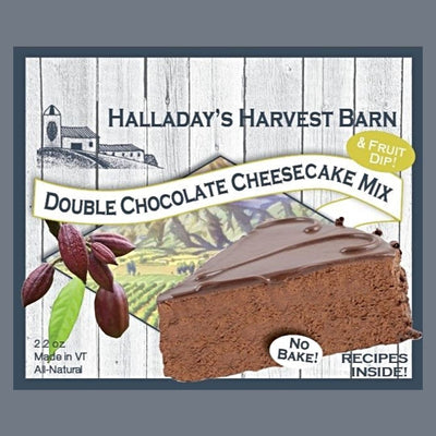 Shop Harvest Array's No Bake Double Chocolate Cheesecake and Fruit Dip Mix made in America by Halladay's.