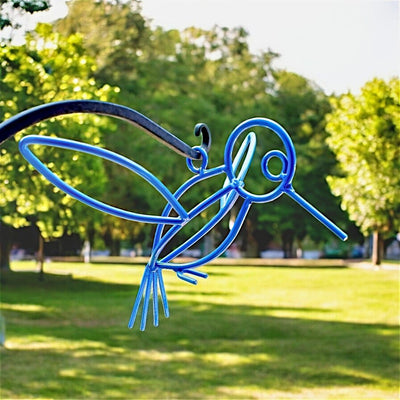 Blue Powder Coated Metal Hanging Hummingbirds are available on Harvest Array. A great gift for hummingbird lovers!