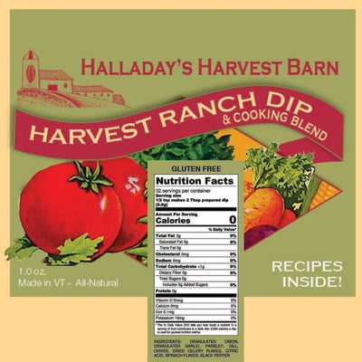 Harvest Ranch Dip and Cooking Blend Ingredients and Nutrition Facts. Heritage Delivered to your Door from Harvest Array.