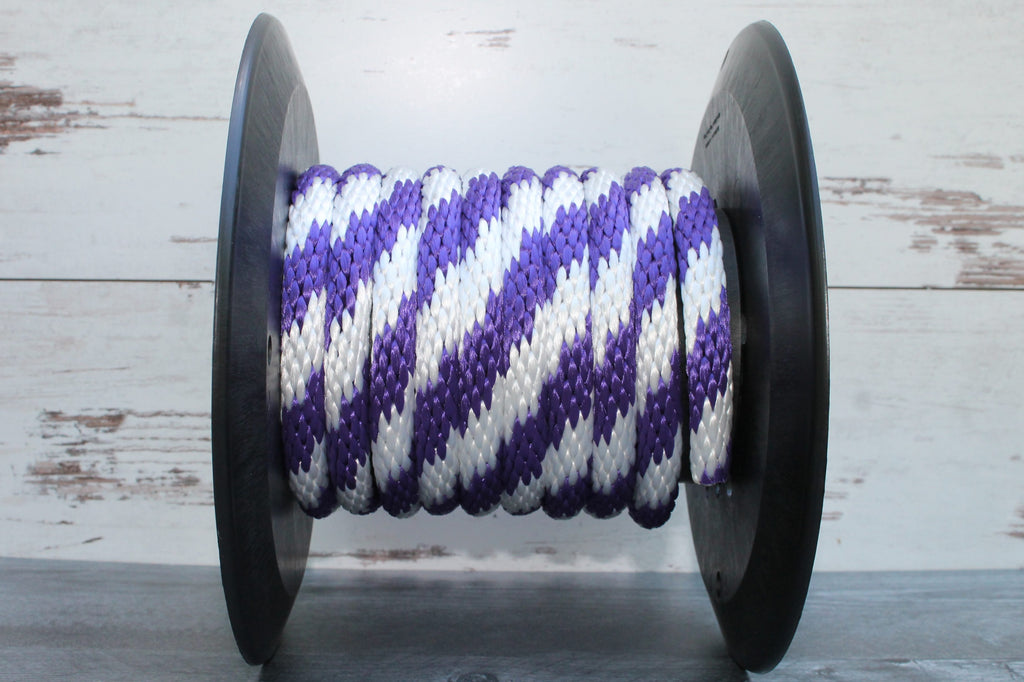 Purple, Raspberry and Teal Solid Braided Multifilament Polypropylene Rope