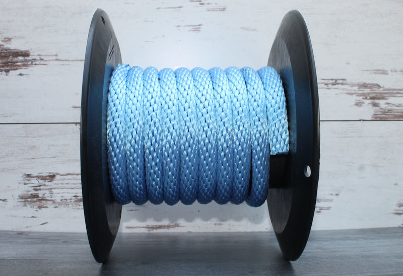 Sky Blue Solid Braided Multifilament Polypropylene Rope from Troyer Rope