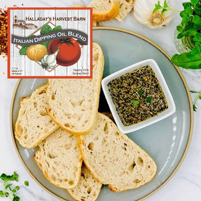 Stock your pantry with Halladay's  Italian Dipping Oil Blend from Harvest Array to accompany that leftover crusty bread. 