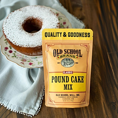 Stock the pantry with easy to make Baking Mixes from Old School Brands and Harvest Array like this classic Pound Cake Baking Mix.