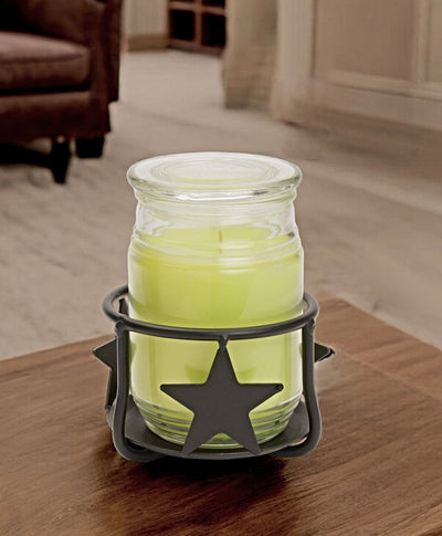 Add some rustic country charm to your home with this Metal Star Jar Candle Holder. Available today at harvestarray.com.