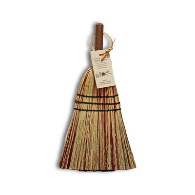 Stoltzfus Deluxe Whisk Brooms handcrafted with Red and Natural broomcorn by Stoltzfus Brooms for Harvest Array