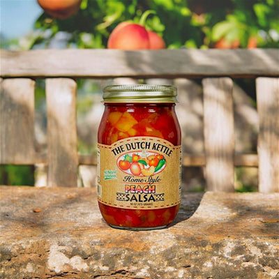 Harvest Array is the only authorized online seller of the Dutch Kettle Home Style Peach Salsa. Order today!