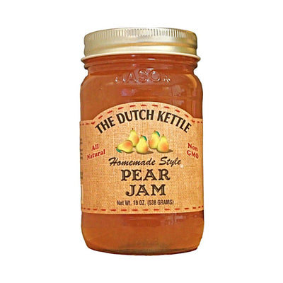 Like all other jams from the Dutch Kettle, Pear Jam comes in an 18 oz. recyclable glass jar.