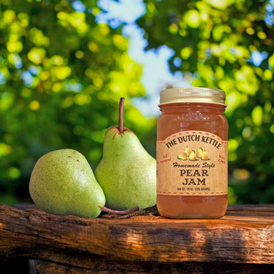 The Dutch Kettle's Pear Jam has a pinch of spice to bring out the flavor. Shop for our New Pear Jam today at Harvest Array.