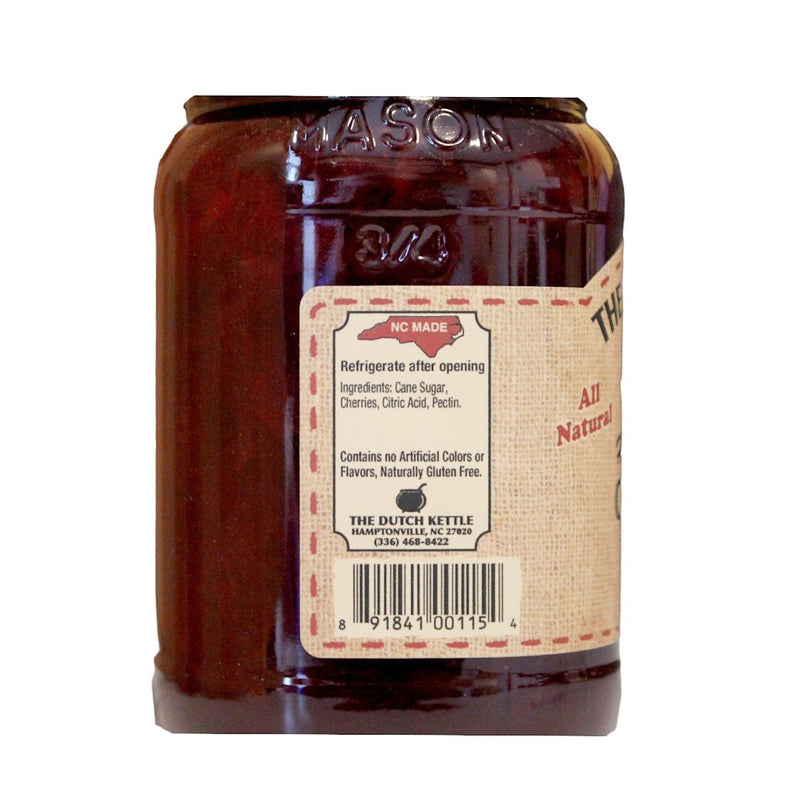 Four, all natural ingredients make up our Cherry Jam.