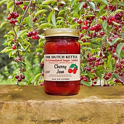 Harvest Array's Newest No Sugar Added Cherry Jam from the Dutch Kettle will soon be a popular seller. Buy a jar online today!