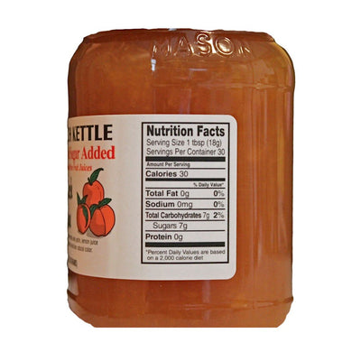 Dutch Kettle Amish Homemade No Sugar Added Peach Jam Nutrition Facts Label