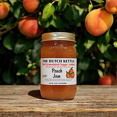 Dutch Kettle Amish Homemade No Sugar Added Peach Jam