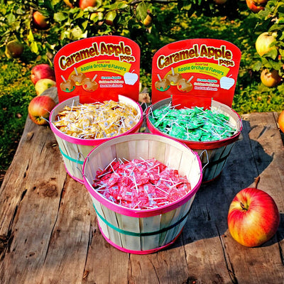 Fall is here so stock u for Trick-or-Treaters with our Assorted Apple Orchard Caramel Apple Suckers. Get the from Harvest Array before they are gone.