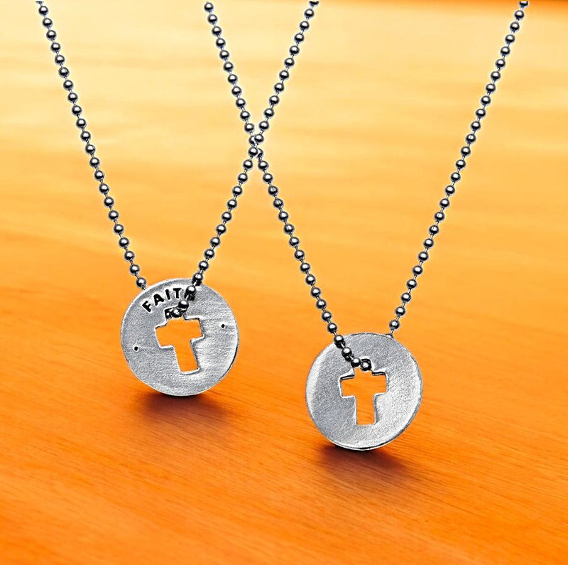 Turn your Pewter "Faith" Blessing Ring Charm into a necklace by adding your own chain. 