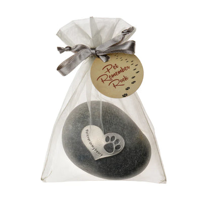 When you order a Pet Remembrance Rock, it will arrive in an organza gift bag.