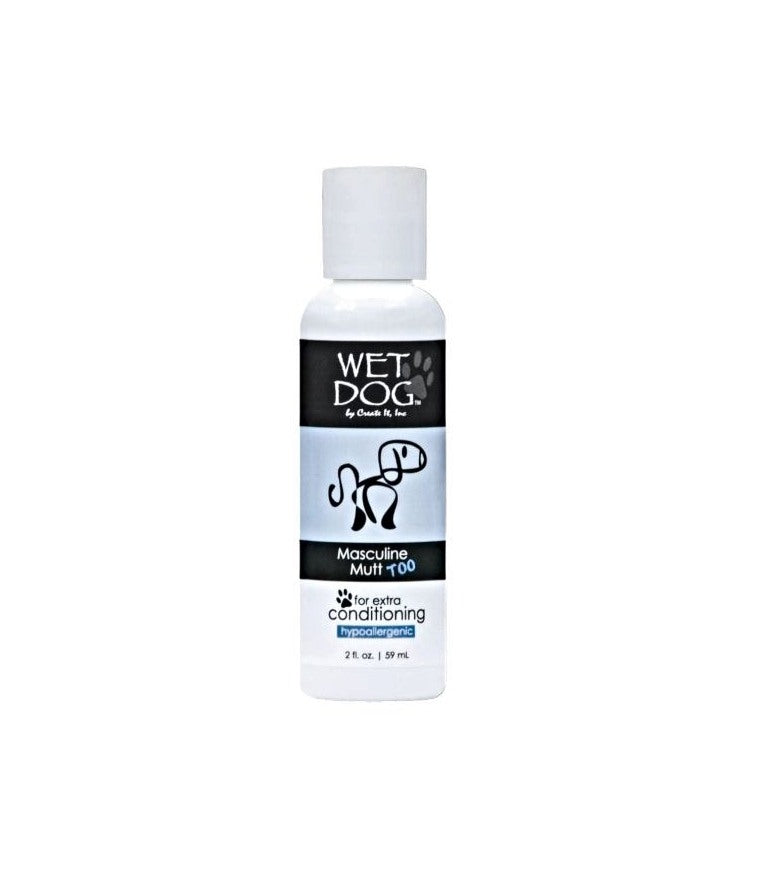 2.0 fl. oz. bottle of Wet Dog Masculine Mutt Conditioner available at harvestarray.com.