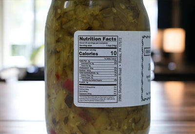 Annie's Kitchen Zucchini Relish Nutritional Facts