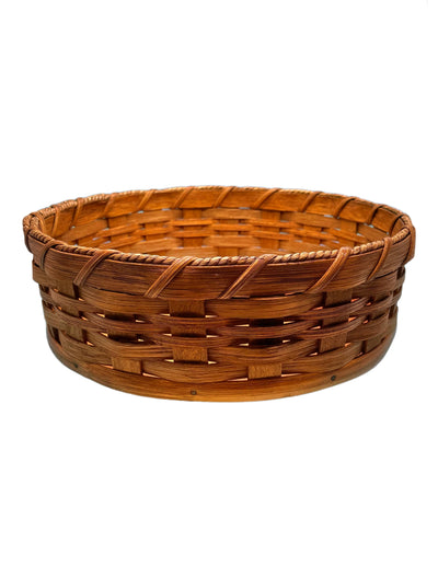 Hand-Woven Reed Basket with Lazy Susan