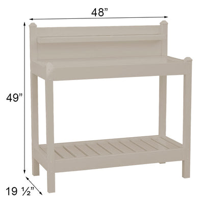 Dimensions for the Potting Bench with 3 Shelves