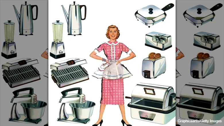 New Chrome Kitchen Appliances in the 1950's.